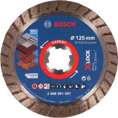 Bosch Diamantový řezací kotouč EXPERT MultiMaterial X-LOCK 125 × 22,23 × 2,4 × 12 mm