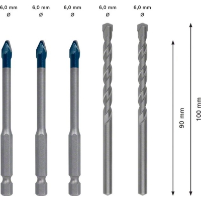 Bosch Sady vrtáků EXPERT HEX-9 Hard Ceramic