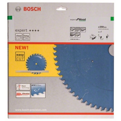 Bosch Pilový kotouč Expert for Wood 250 x 30 x 2, 5 mm, 80 PROFESSIONAL