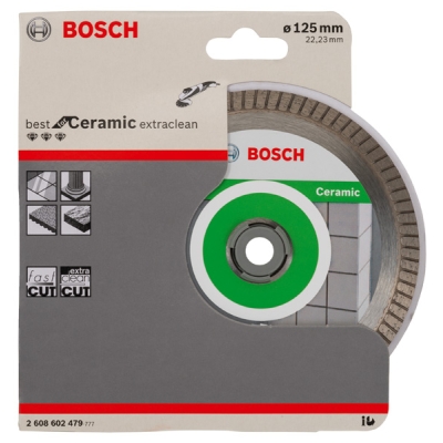 Bosch Diamantový dělicí kotouč Best for Ceramic Extra-Clean Turbo 125 x 22, 23 x 1, 4 x 7 mm PROFESSIONAL