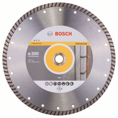 Bosch Diamantový dělicí kotouč Standard for Universal Turbo 300 x 20/25, 40 x 3 x 10 mm PROFESSIONAL