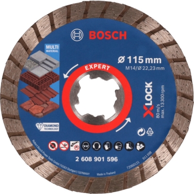 Bosch Diamantový řezací kotouč EXPERT MultiMaterial X-LOCK 115 × 22,23 × 2,4 × 12 mm