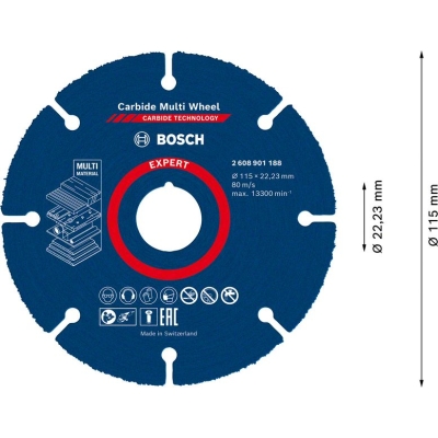 Bosch Řezné kotouče EXPERT Carbide Multi Wheel 115 mm