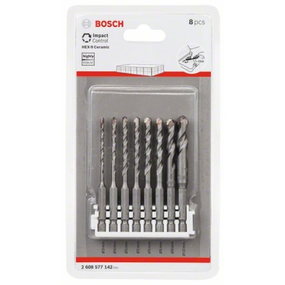 Bosch Hex-9 Ceramic, 3 mm, 4 mm, 5 mm, 5 mm, 6 mm, 6 mm, 8 mm, 10 mm PROFESSIONAL