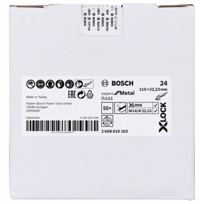 Bosch X-LOCK Fíbrové brusné kotouče Expert for Metal systému Ø 115 mm, G 24, R444 PROFESSIONAL