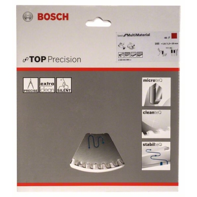 Bosch Pilový kotouč do okružních pil Top Precision Best for Multi Material 165 x 20 x 1, 8 mm, 48 PROFESSIONAL