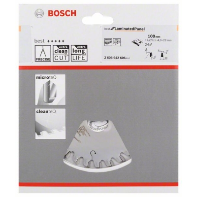 Bosch Kónický předřezávací kotouč Best for Laminated Panel 100 x 22 x 2, 2 mm; 24 PROFESSIONAL