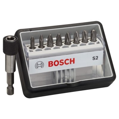 Bosch (8+1)dílná sada šroubovacích bitů Robust Line, S Extra-Hart 25 mm, (8+1)dílná sada PROFESSIONAL