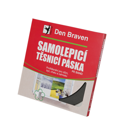 Den Braven Samolepicí těsnicí páska do oken a dveří 9 mm × 2 mm, délka 20 m šedá