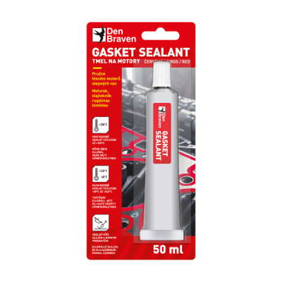 Den Braven Gasket sealant červený 50 ml tuba v blistru cihlově červená