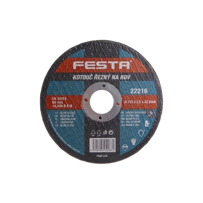 Festa Kotouč řezný  na kov 115x2.5x22.2mm