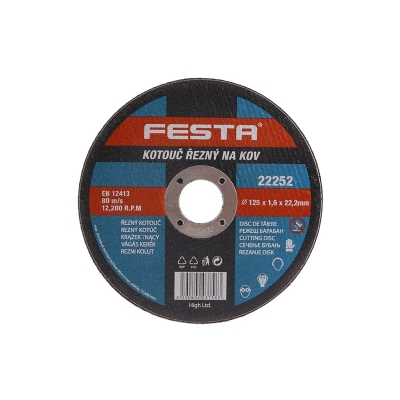 Festa Kotouč řezný  na kov 125x1.6x22.2mm