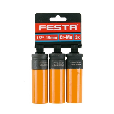 Festa Hlavice na kola  CrMo 1/2" 19mm 3ks(D)