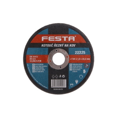 Festa Kotouč řezný  na kov 125x1.0x22.2mm