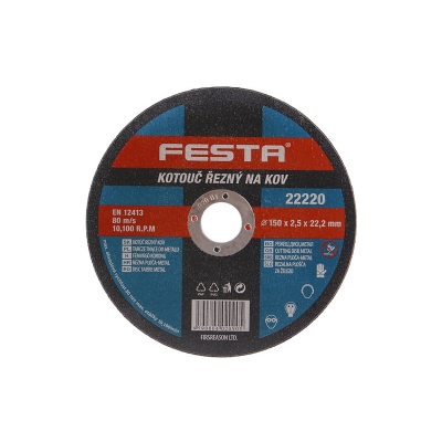 Festa Kotouč řezný  na kov 150x2.5x22.2mm