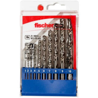 Fischer HSS-G Set 1-10 mm 10 ks