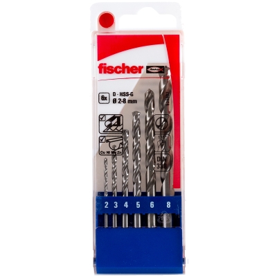 Fischer HSS-G Set 2-8 mm 6 ks