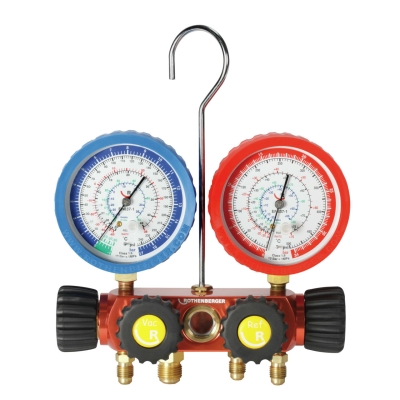 Rothenberger Analogová manometrová sada 4-cestná, ( R22, R134a, R407C, R404A)