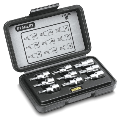 Stanley STANLEY 9dílná sada zástrčných hlavic TORX 1/2''