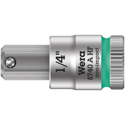 Wera 8740 A HF Zyklop zástrčný nástavec, s přidržovací funkcí, upínací část 1/4", 1/4" x 28 mm