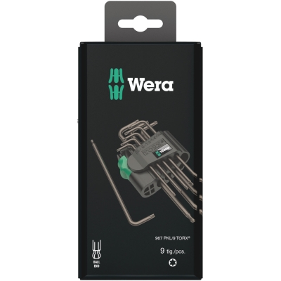 Wera 967/9 TX 1 SB Sada zástrčných klíčů TORX®, BlackLaser, 9 dílný