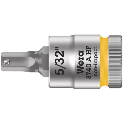 Wera 8740 A HF Zyklop zástrčný nástavec, s přidržovací funkcí, upínací část 1/4", 5/32" x 28 mm