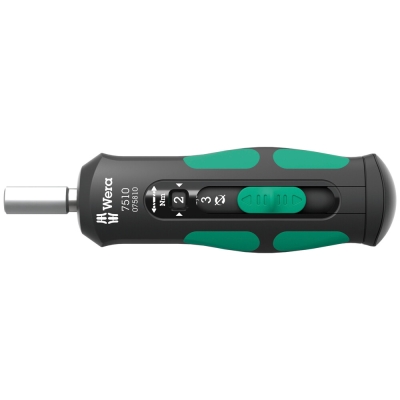 Wera 7510 Momentový šroubovák Kraftform Safe-Torque Speed, 1-3 Nm, 1/4" x 1,0 Nm x 1,5 Nm x 2,0 Nm x 2,5 Nm x 3,0 Nm x 147.5 mm