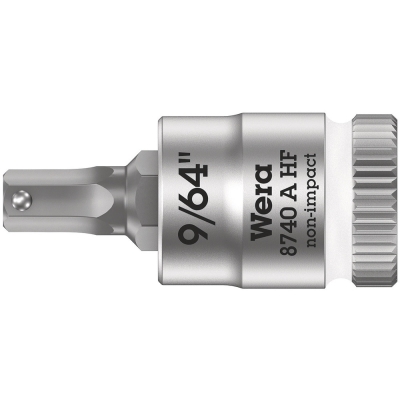 Wera 8740 A HF Zyklop zástrčný nástavec, s přidržovací funkcí, upínací část 1/4", 9/64" x 28 mm