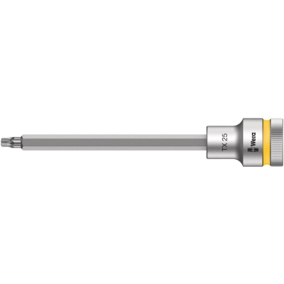 Wera 8767 C HF TORX® zástrčný nástavec Zyklop, s přidržovací funkcí, upínací část 1/2", TX 25 x 140 mm