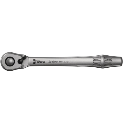 Wera 8004 A Ráčna Zyklop Metal s přepínací páčkou a upínací částí 1/4", 1/4" x 141 mm