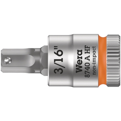 Wera 8740 A HF Zyklop zástrčný nástavec, s přidržovací funkcí, upínací část 1/4", 3/16" x 28 mm