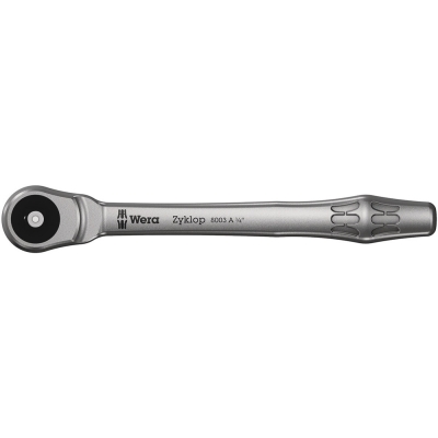 Wera 8003 A Ráčna Zyklop Metal s průchozím čtyřhranem a upínací částí 1/4", 1/4" x 141 mm