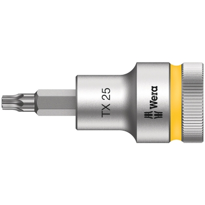 Wera 8767 C HF TORX® zástrčný nástavec Zyklop, s přidržovací funkcí, upínací část 1/2", TX 25 x 60 mm